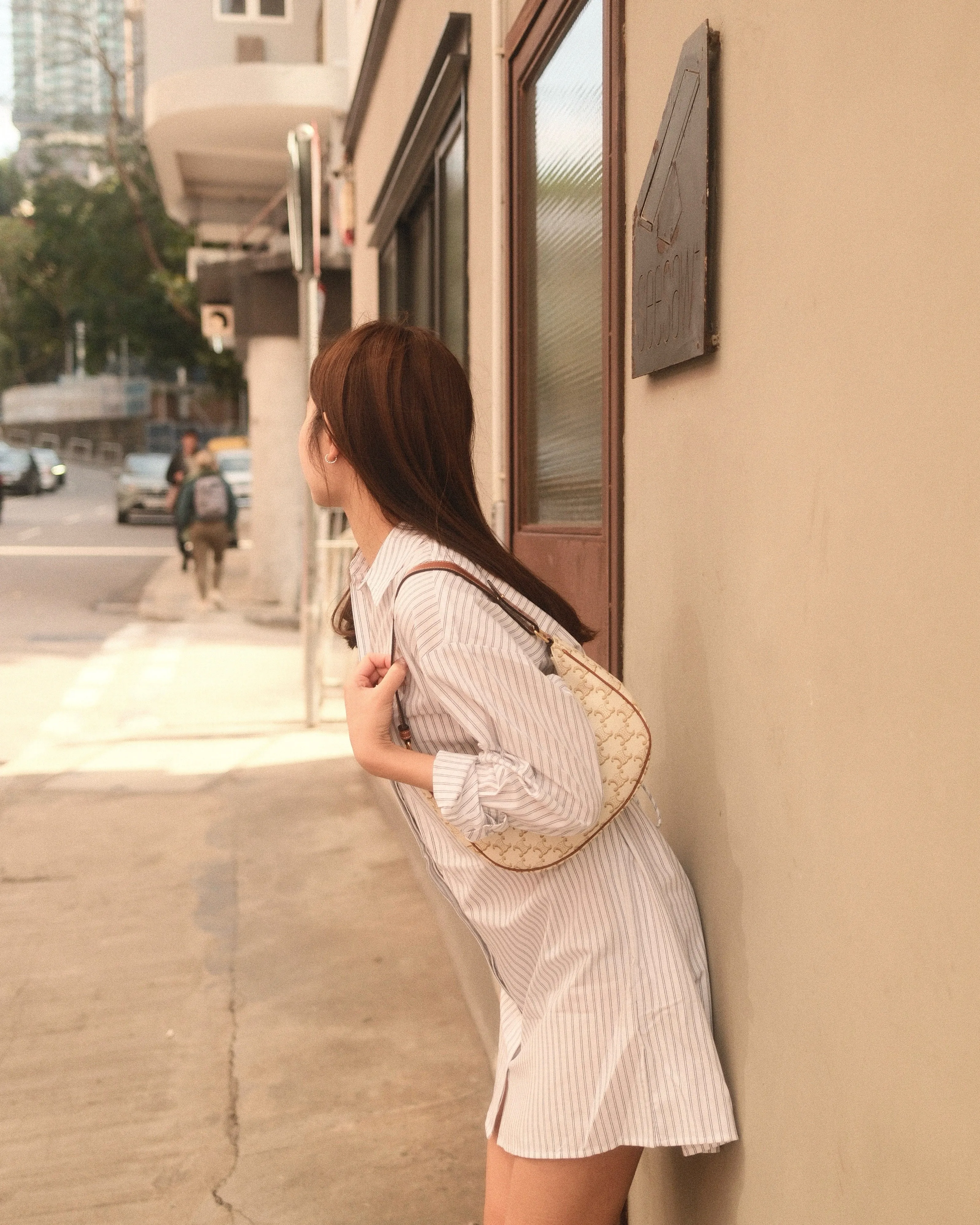 Long Sleeve Striped Shirt Dress