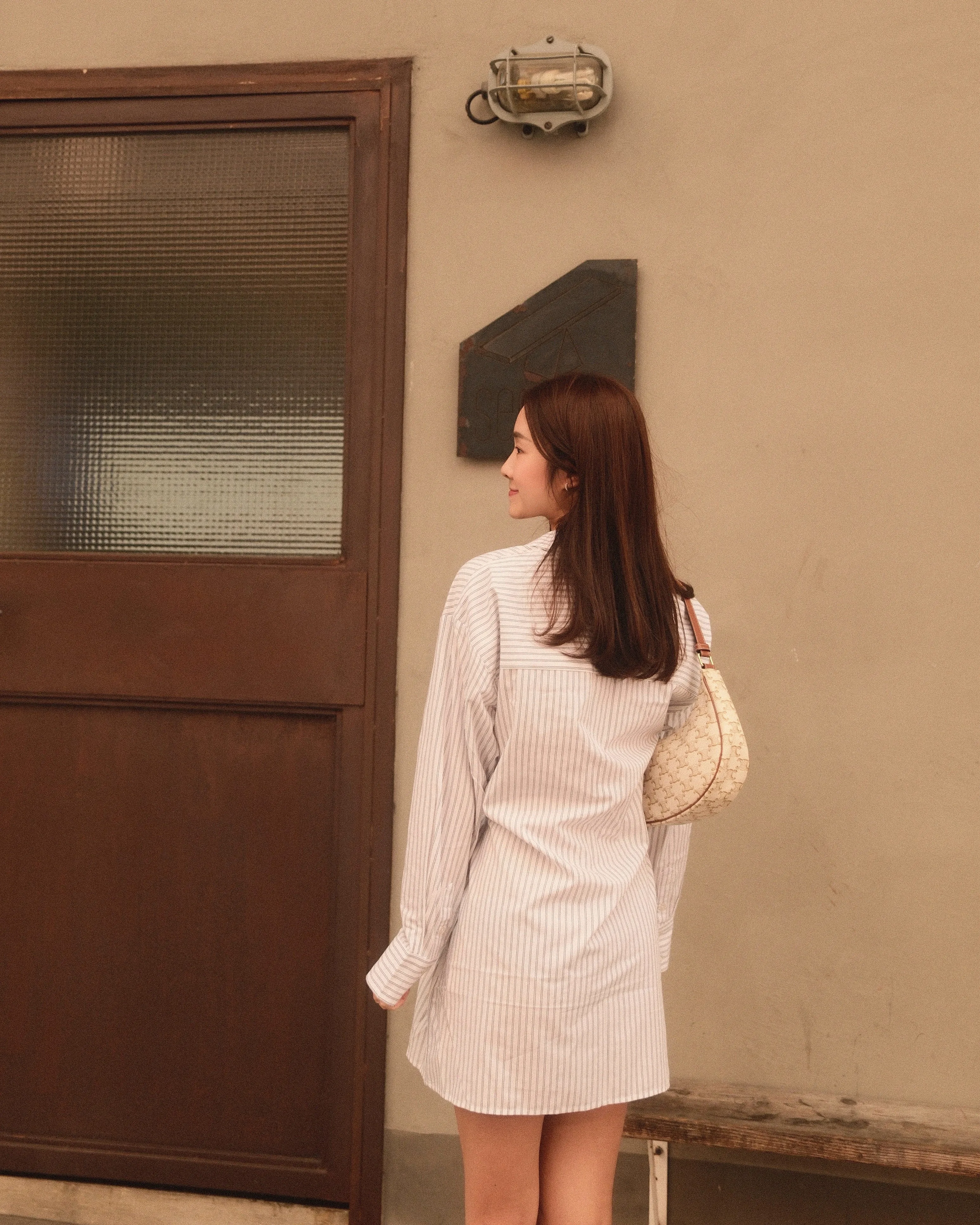 Long Sleeve Striped Shirt Dress