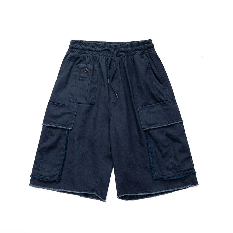 Man Fall Outfits Cargo Pants Casual Pants Men's Retro Functional Large Pocket Overalls Shorts Men's