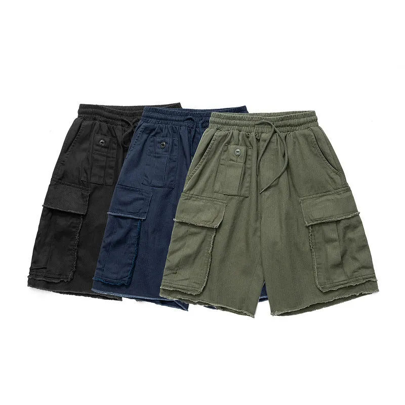 Man Fall Outfits Cargo Pants Casual Pants Men's Retro Functional Large Pocket Overalls Shorts Men's