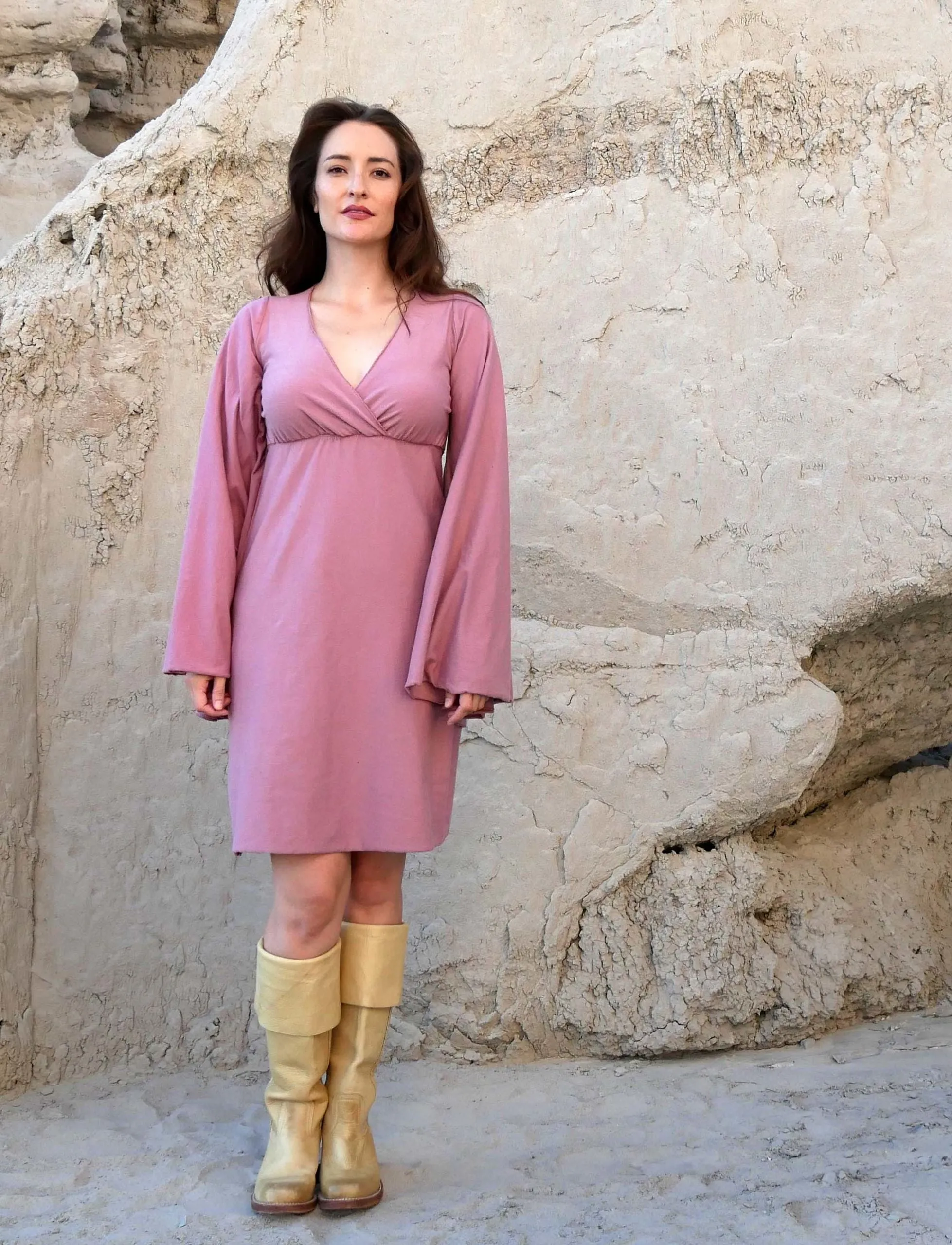 Market Priestess Sleeve Empire Pencil Short Dress