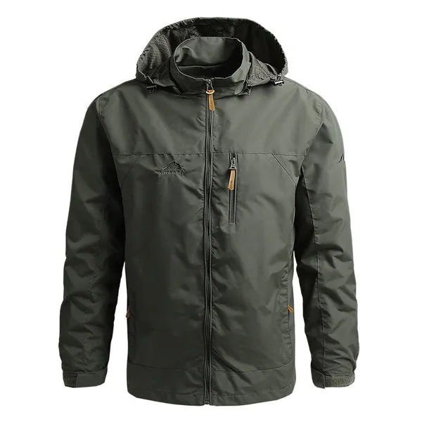 Men's Elegant Waterproof Zip-Up Softshell Jacket with Hood | Ideal for Autumn/Winter Outdoor Activities