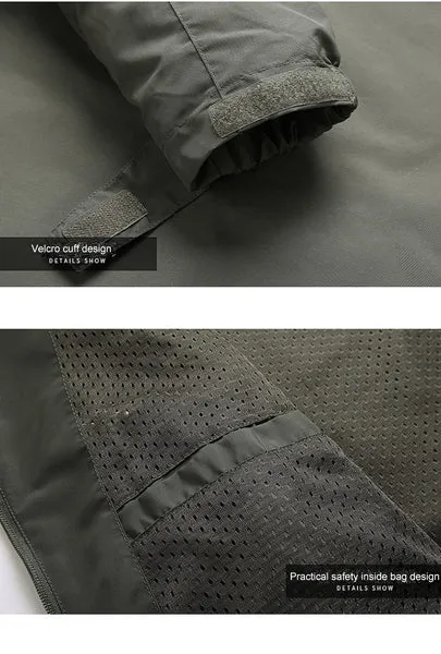 Men's Elegant Waterproof Zip-Up Softshell Jacket with Hood | Ideal for Autumn/Winter Outdoor Activities