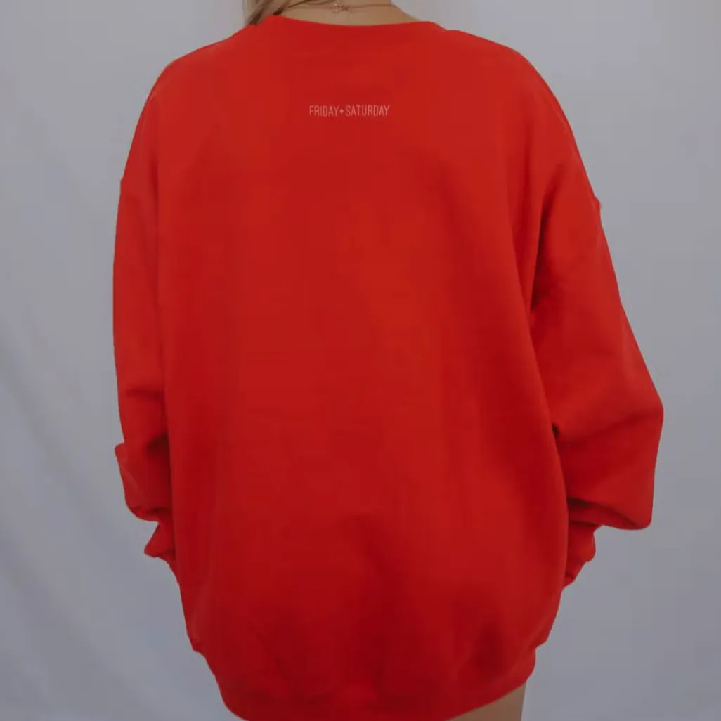 Merry Red Printed Sweatshirt in