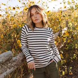 Nantucket Striped Crew, Navy Stripe