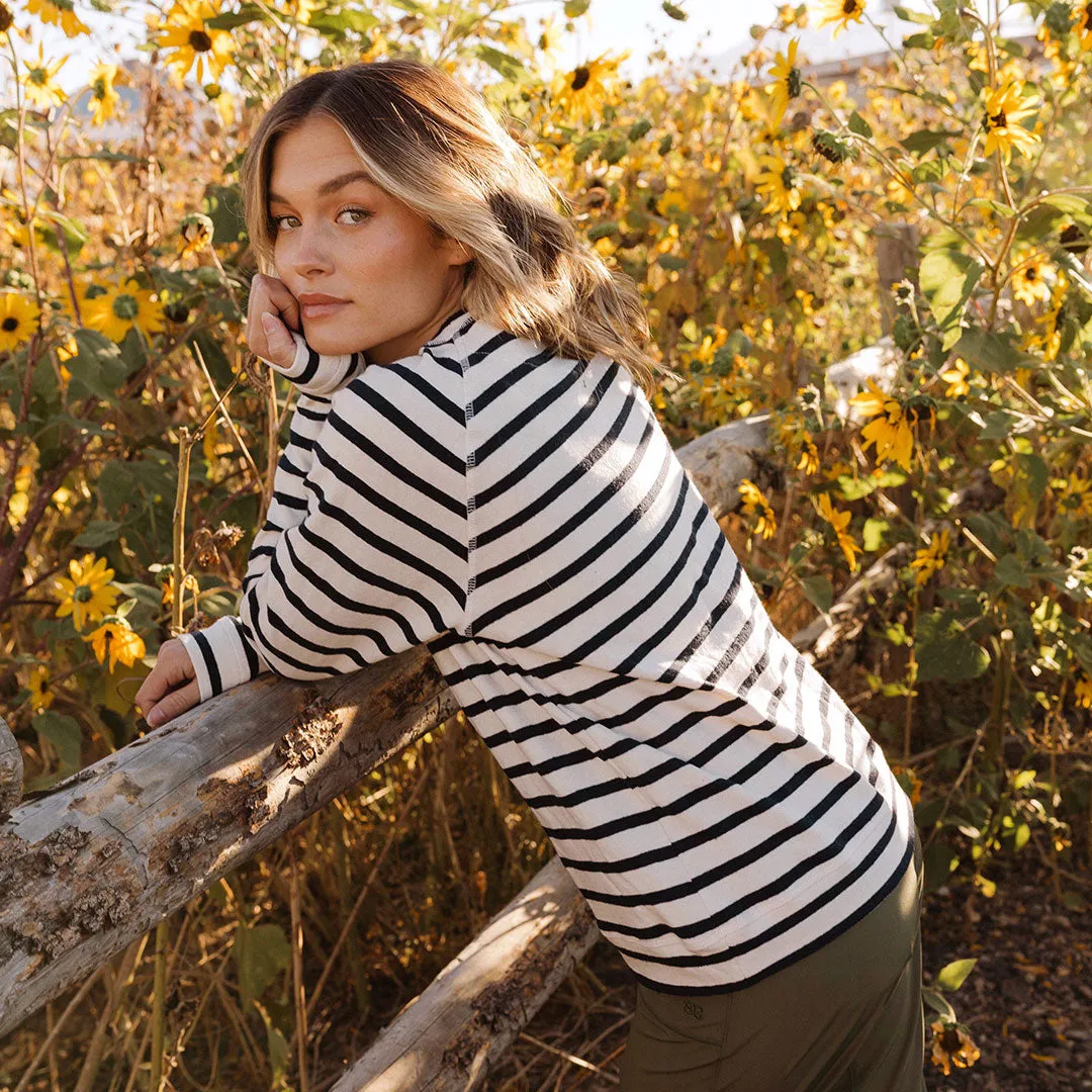 Nantucket Striped Crew, Navy Stripe