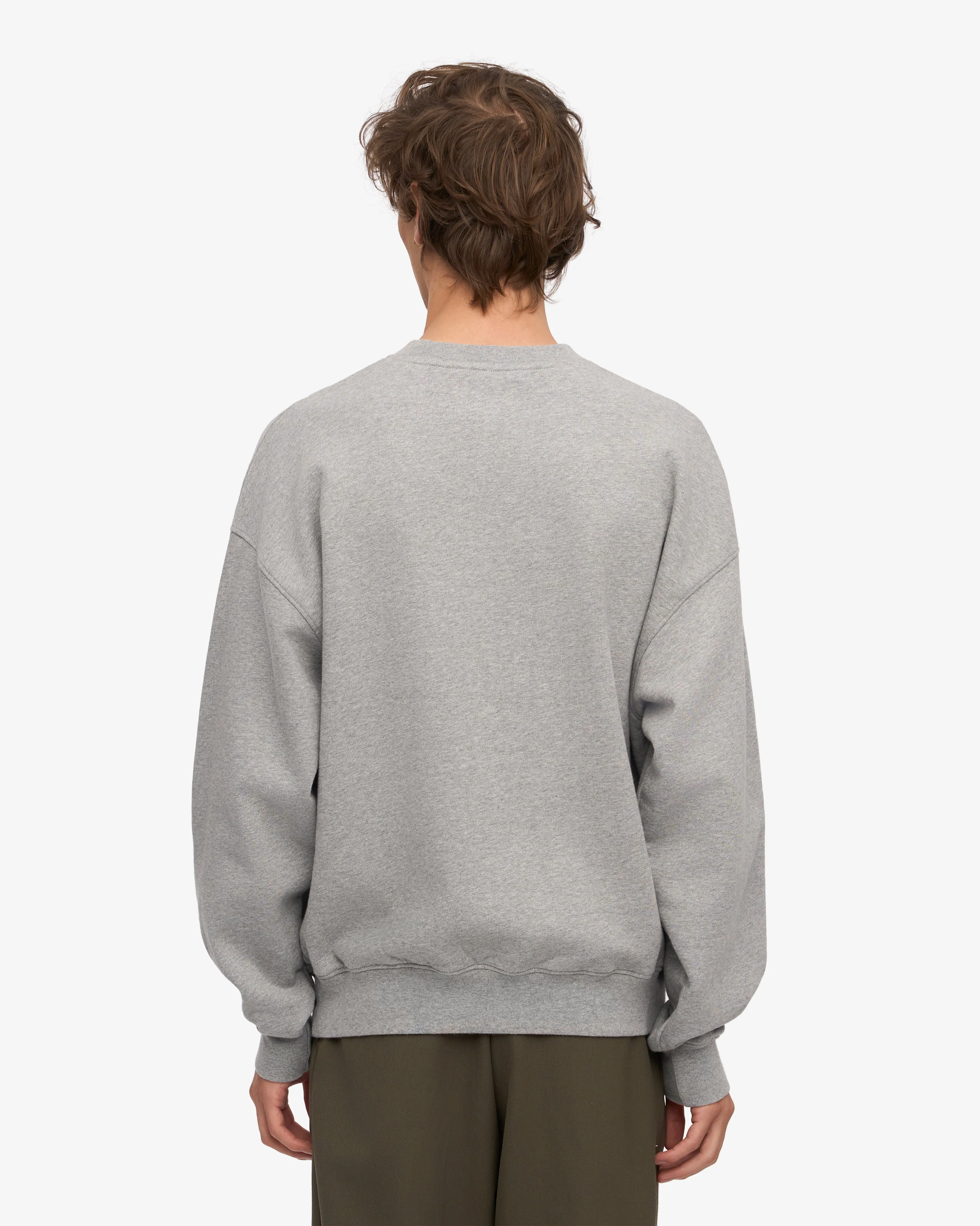 Organic Oversized Crew - Heather Grey