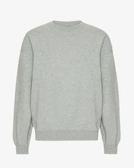 Organic Oversized Crew - Heather Grey