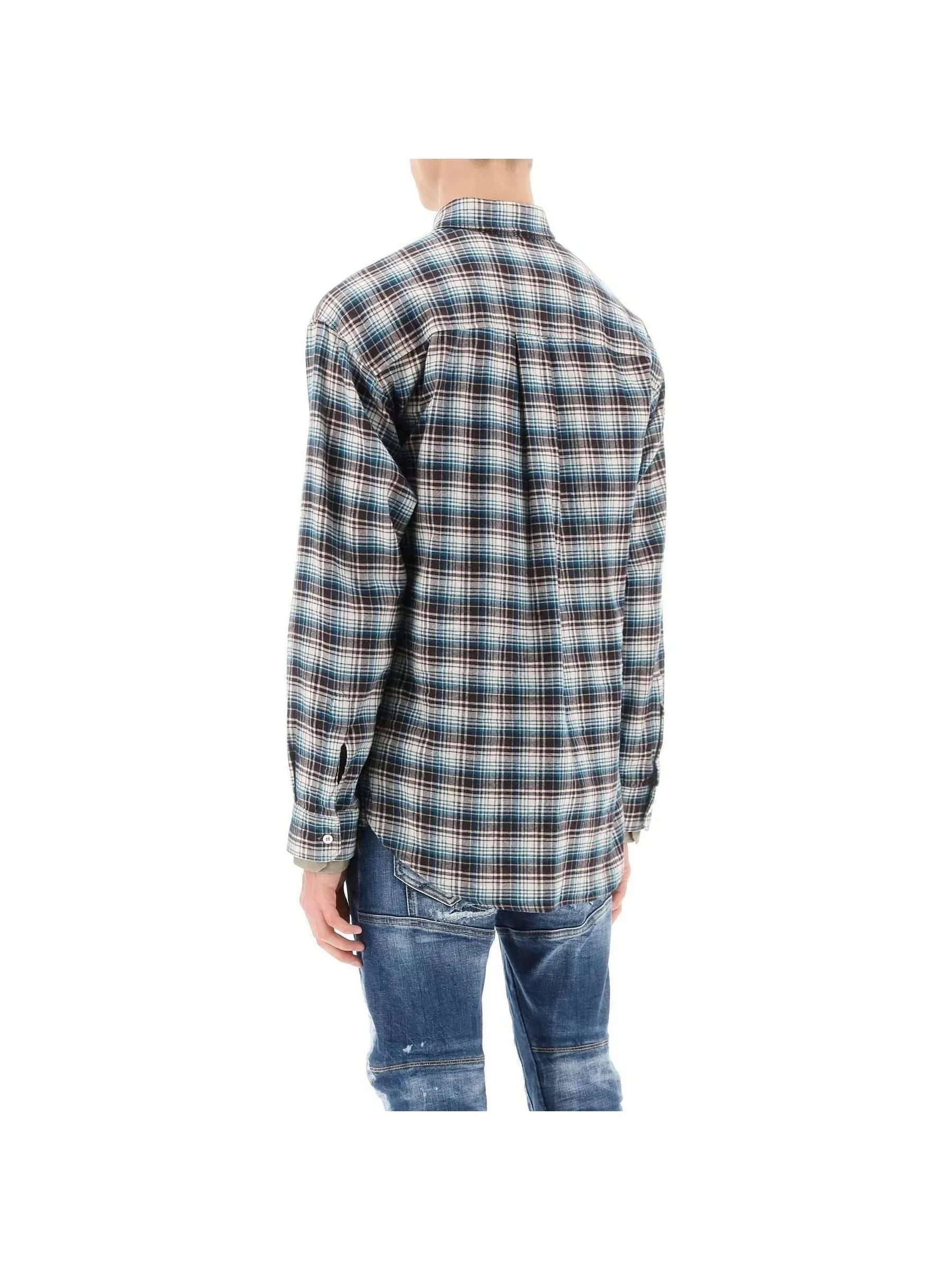Plaid Button-Up Shirt