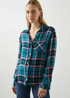Rails Hunter Button Down- Aqua Lilac