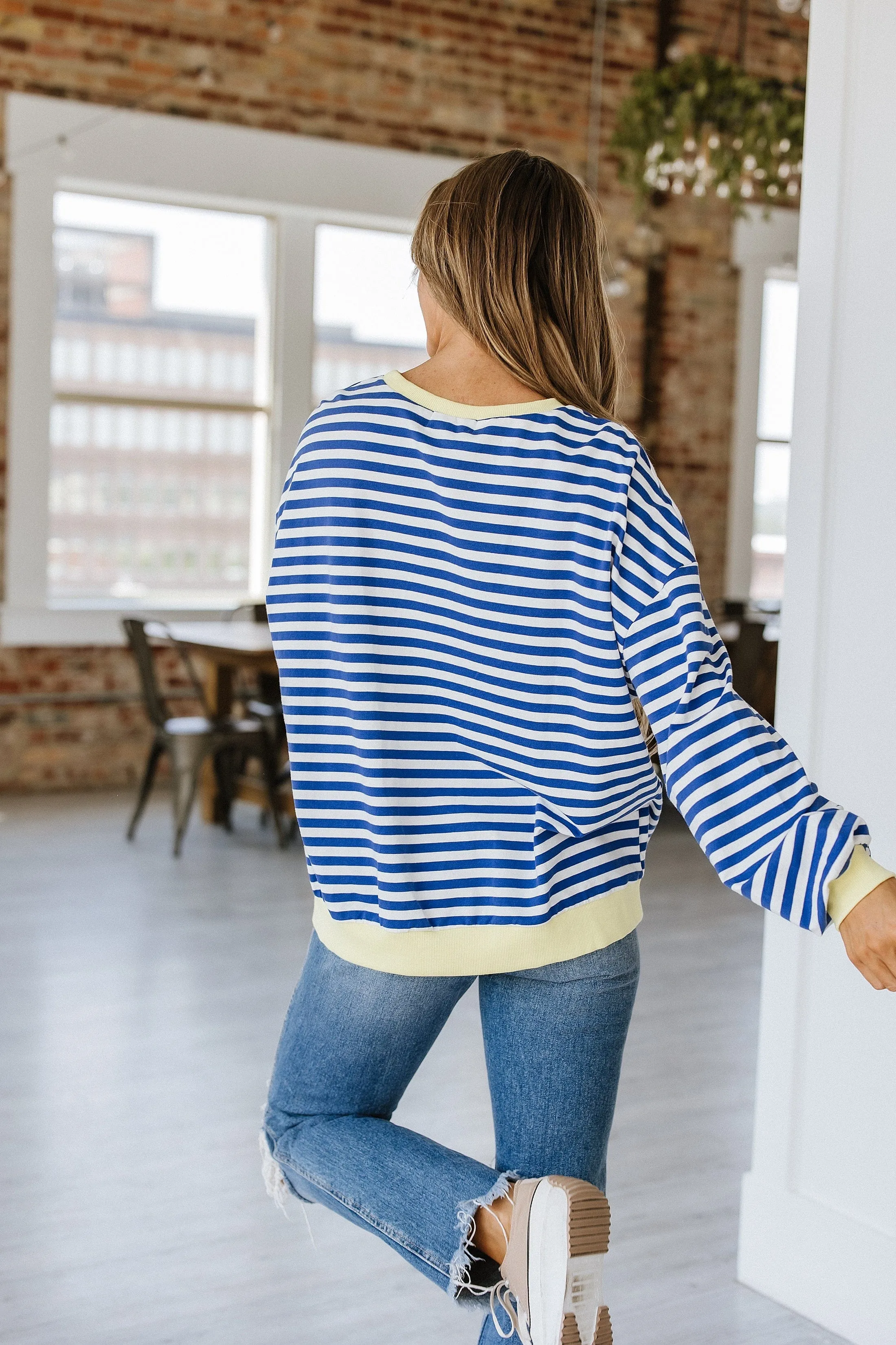Rhonda Striped Oversized Pullover