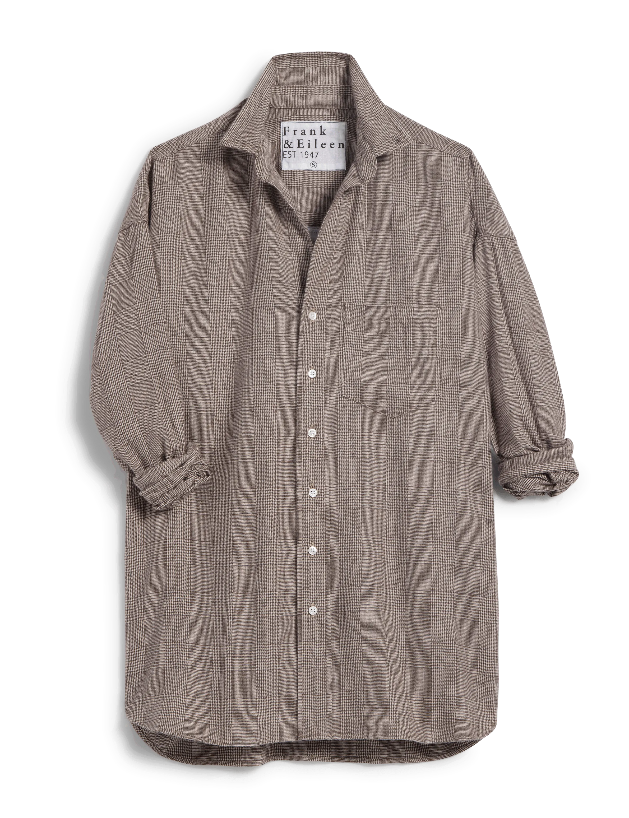 SHIRLEY Brown Plaid, Italian Flannel
