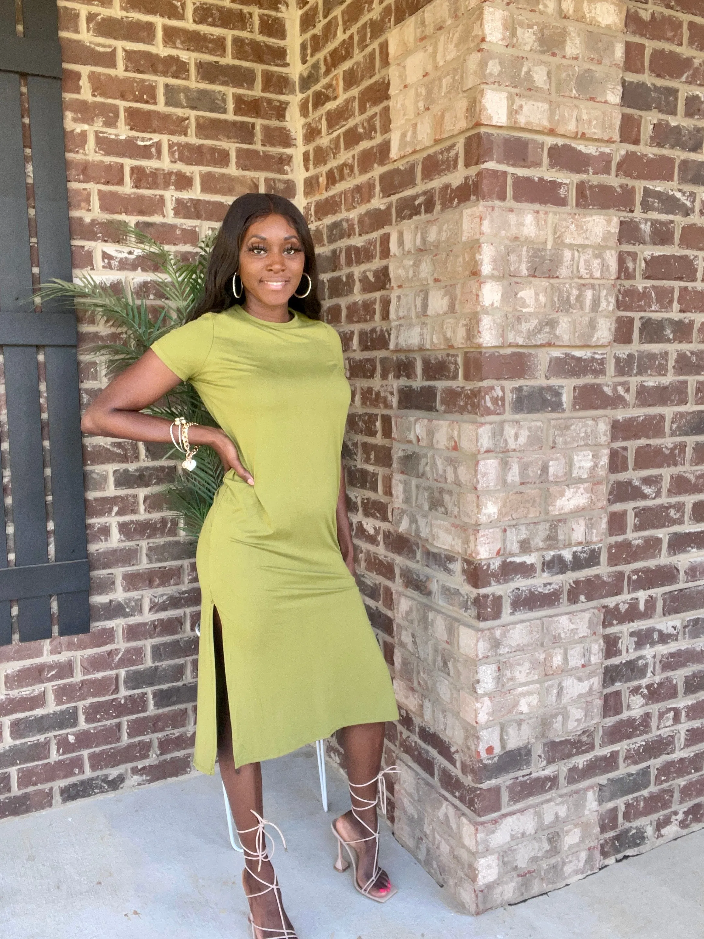 Side Slit Comfy Dress
