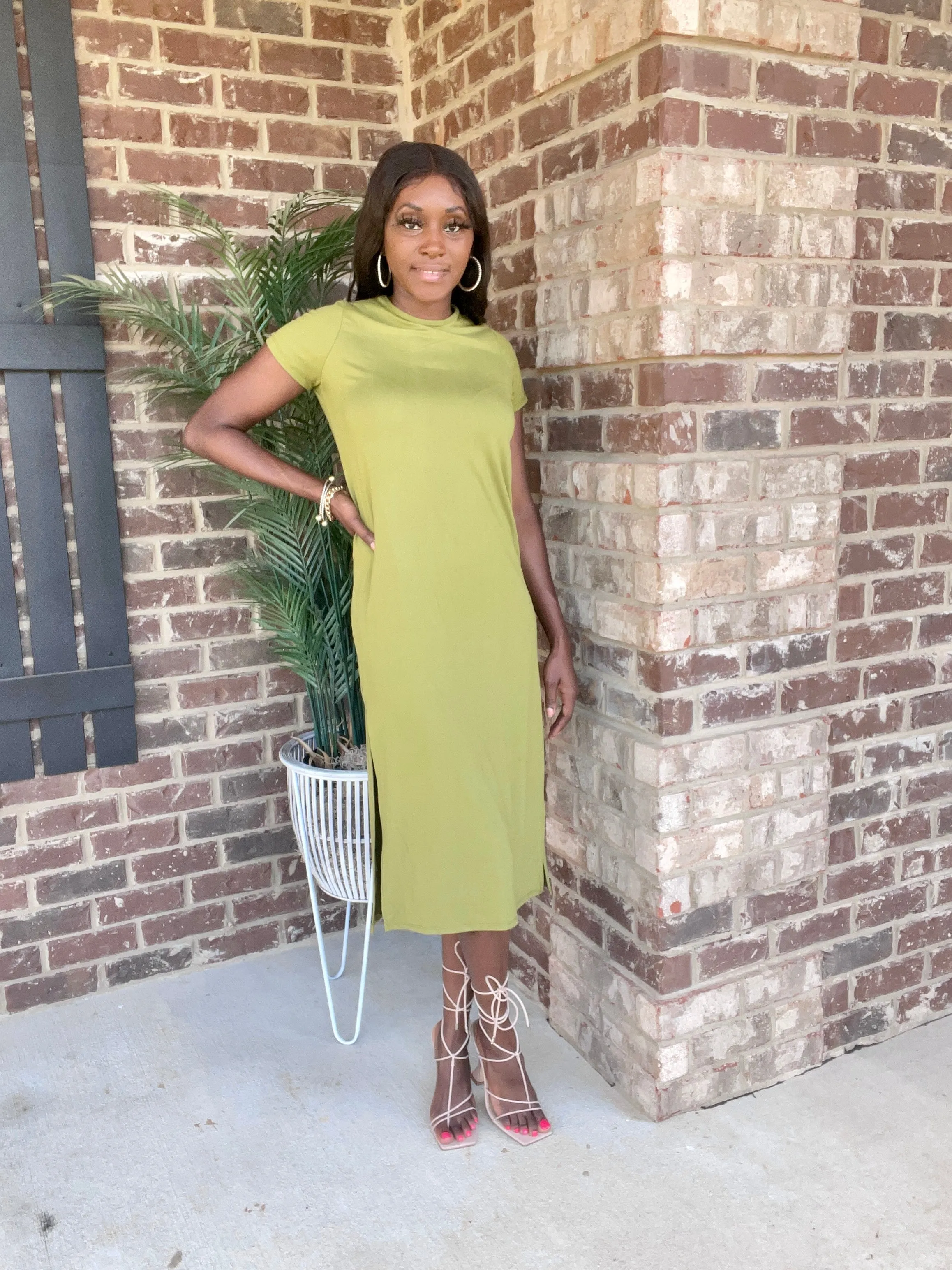 Side Slit Comfy Dress