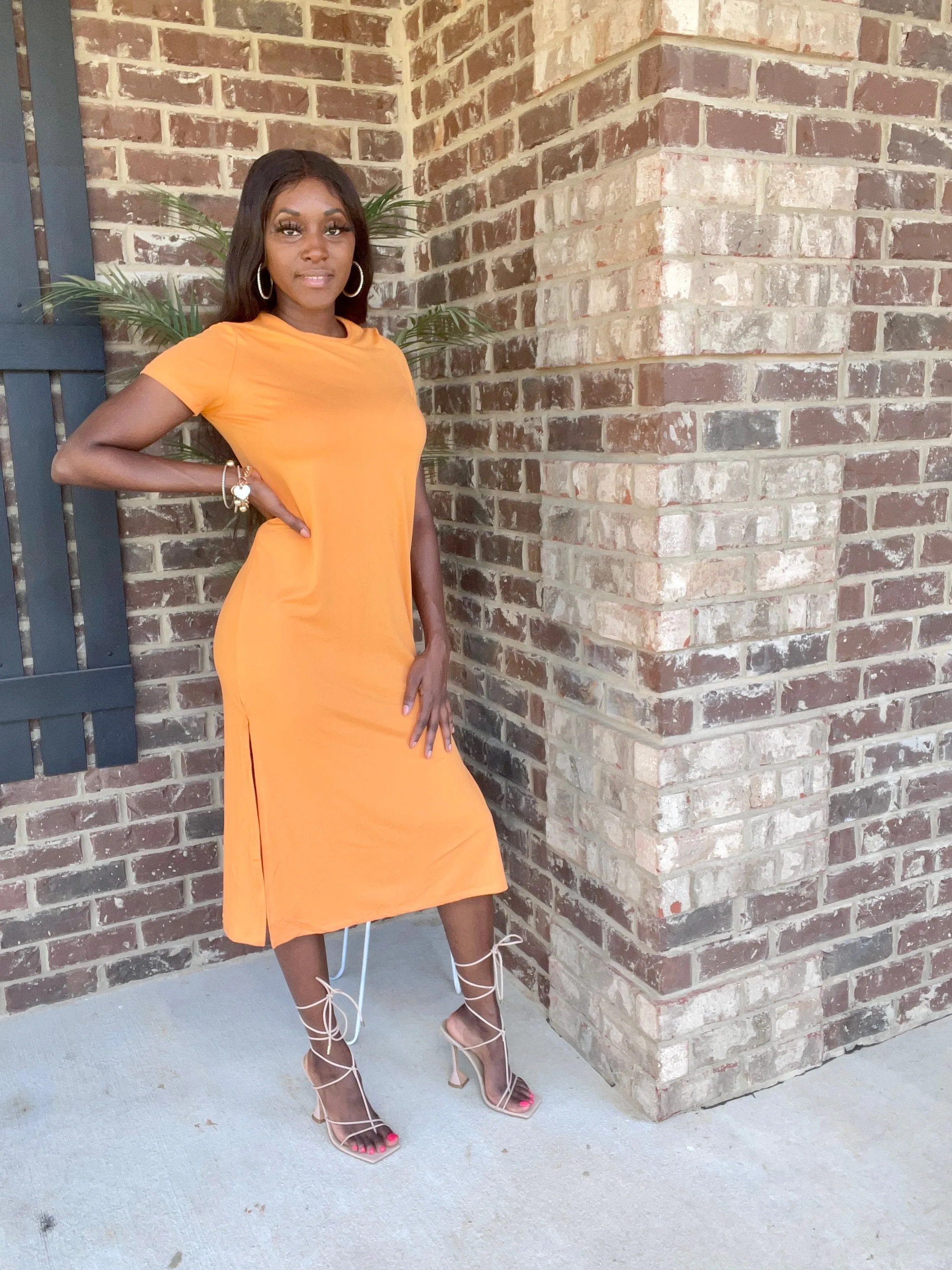 Side Slit Comfy Dress