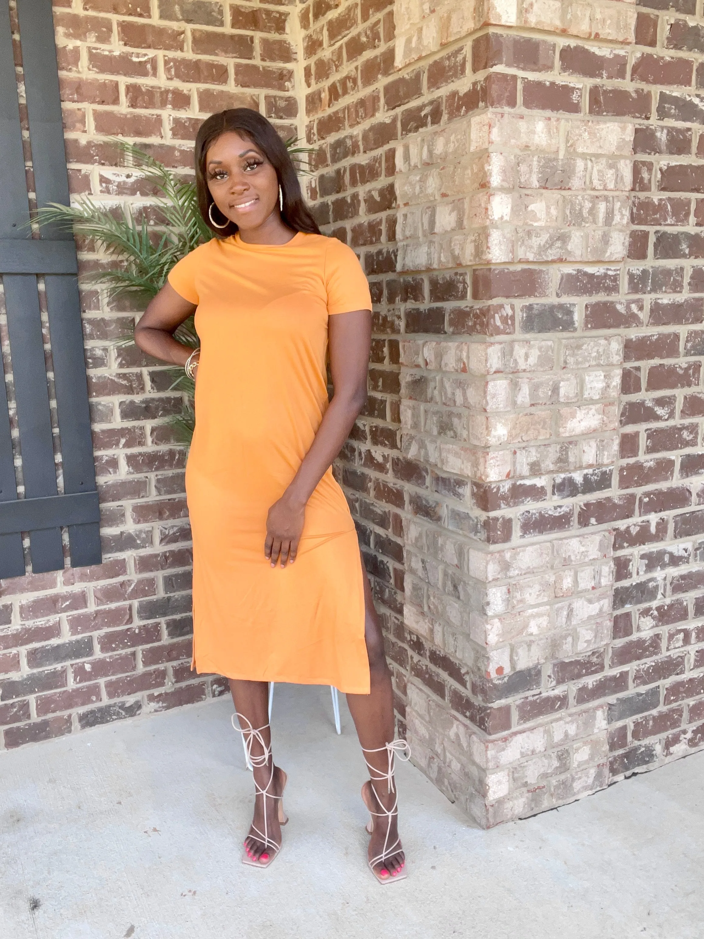 Side Slit Comfy Dress