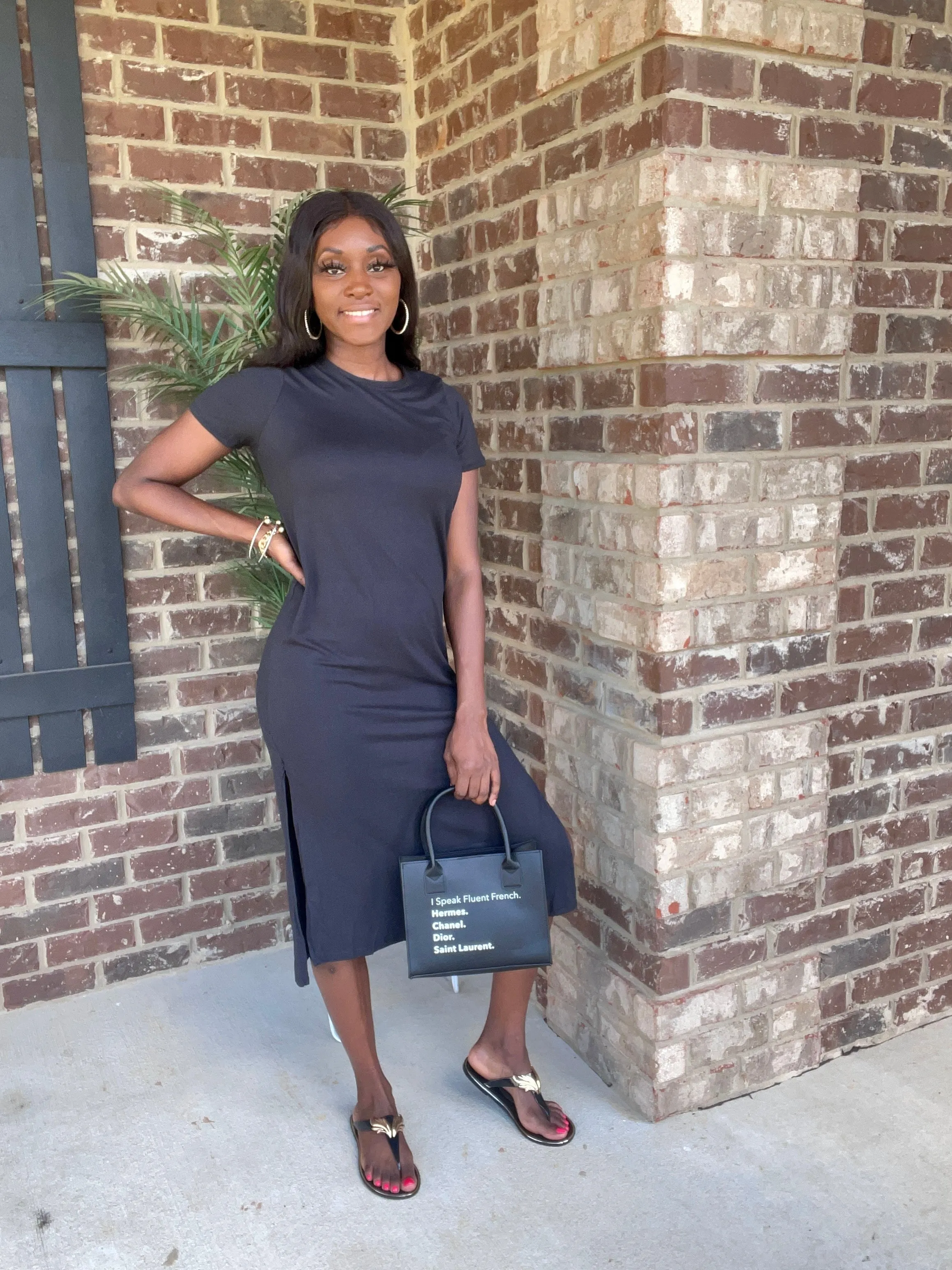 Side Slit Comfy Dress