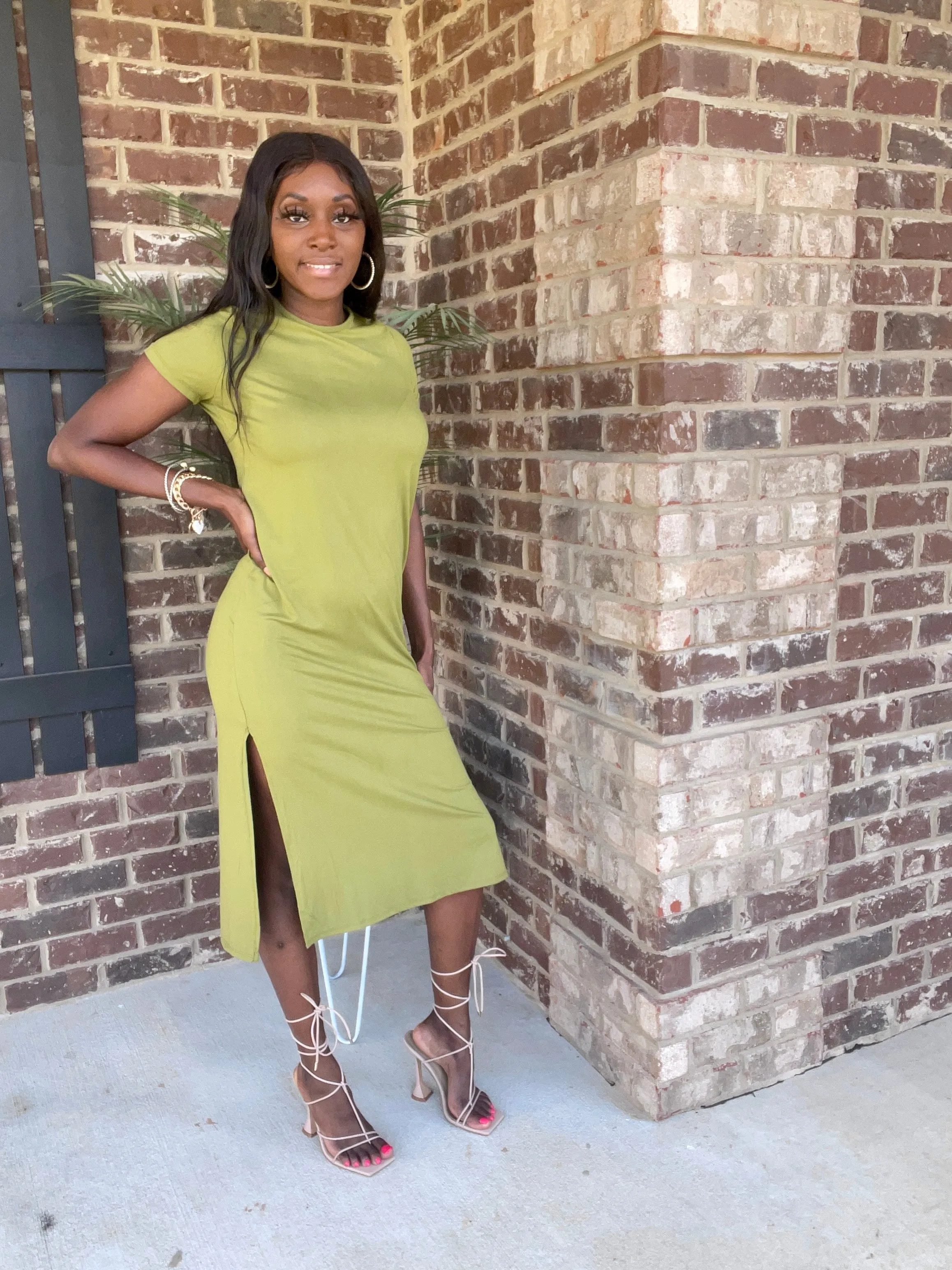 Side Slit Comfy Dress