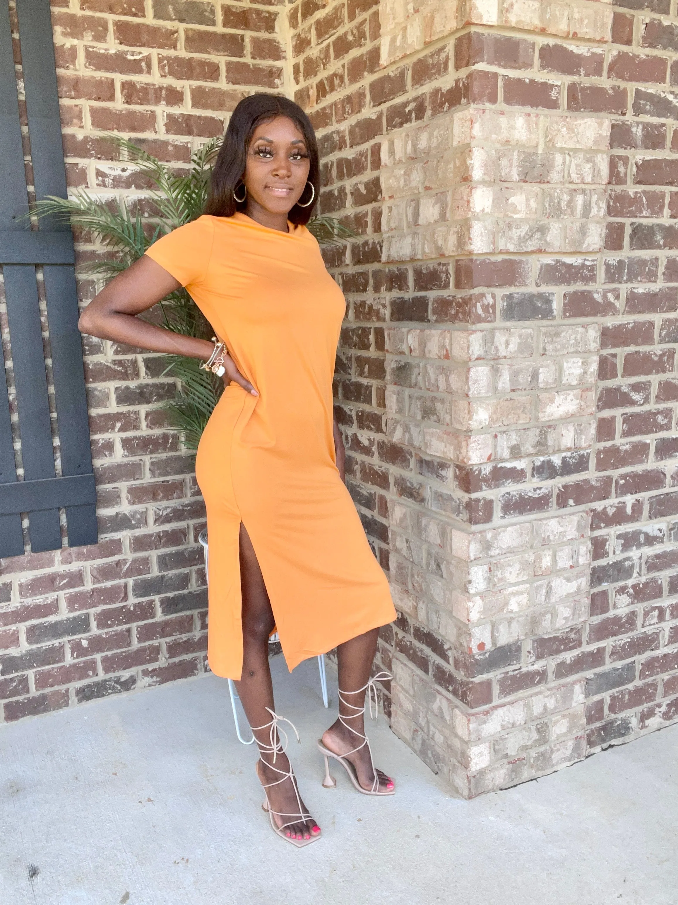 Side Slit Comfy Dress