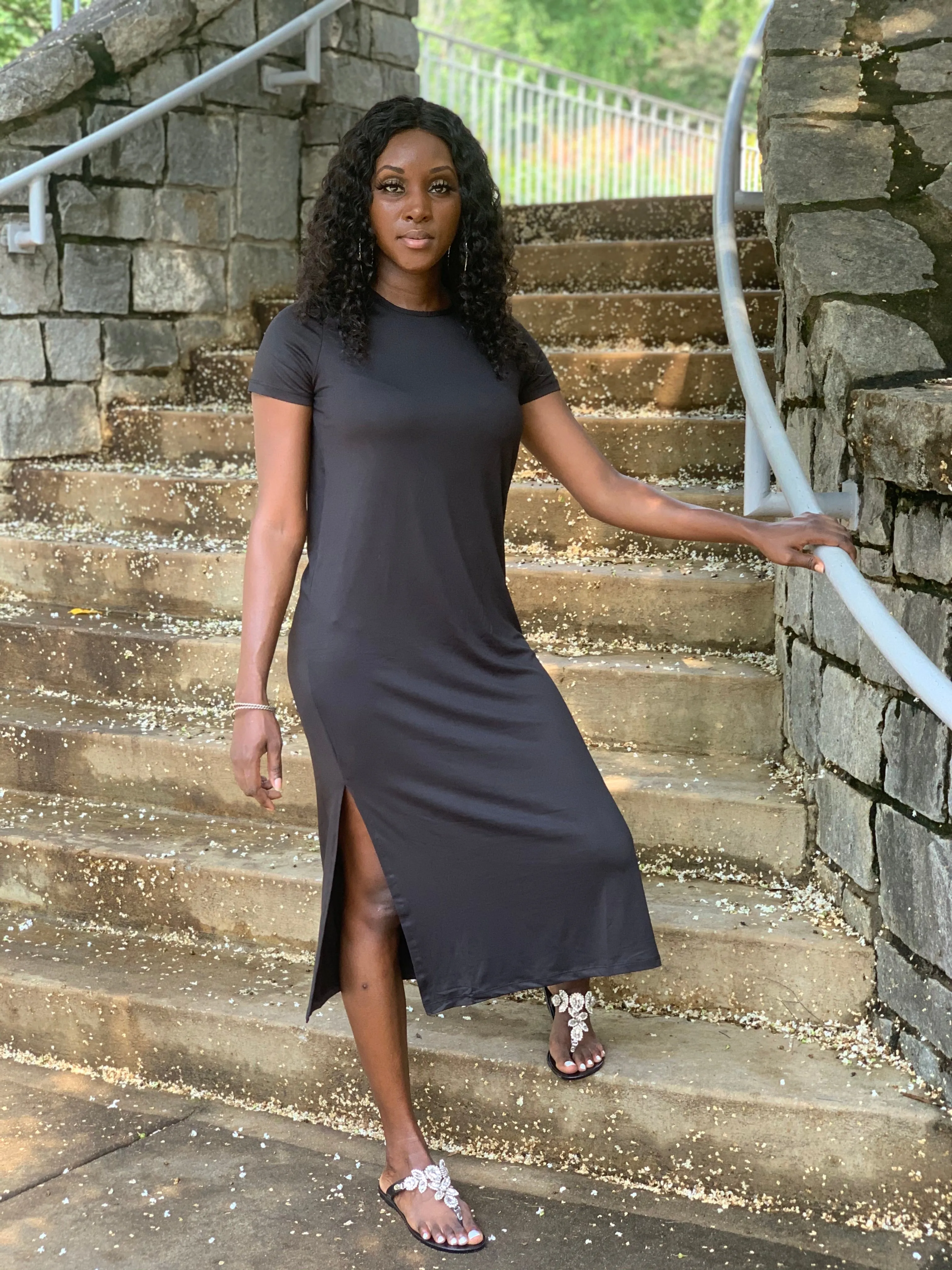 Side Slit Comfy Dress