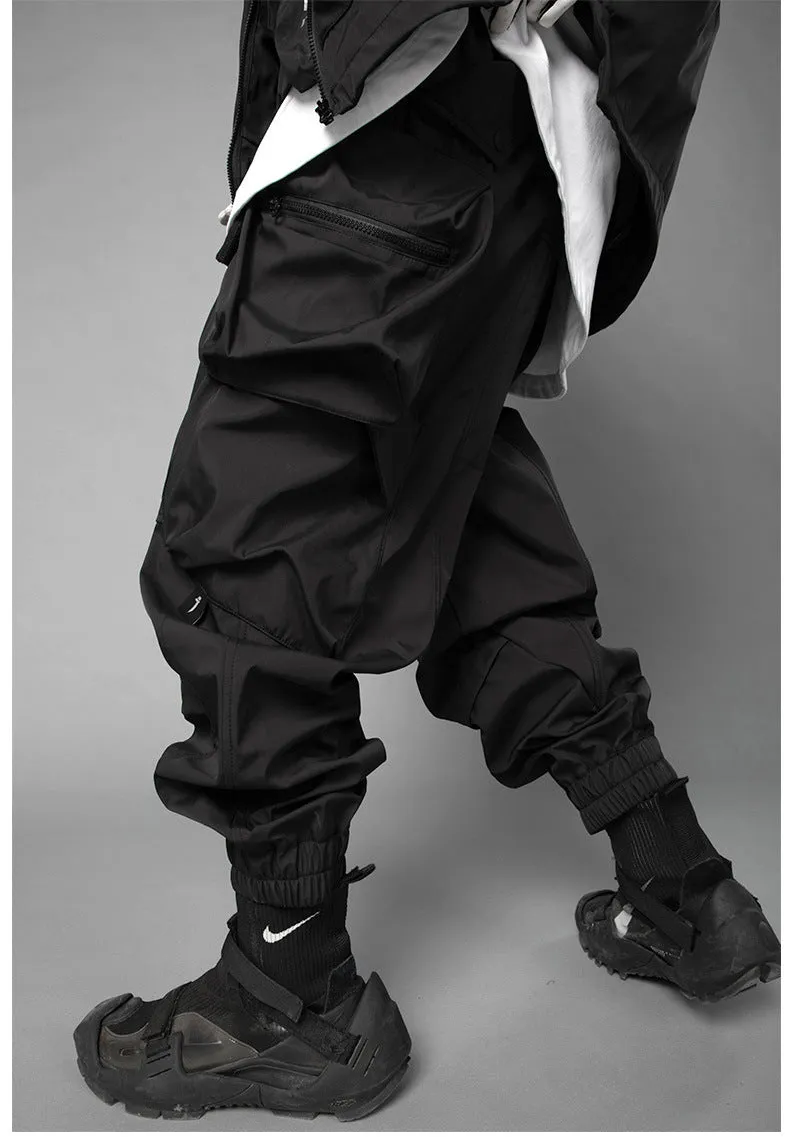 Spring Drawstring Functional Tactical Pants For Men