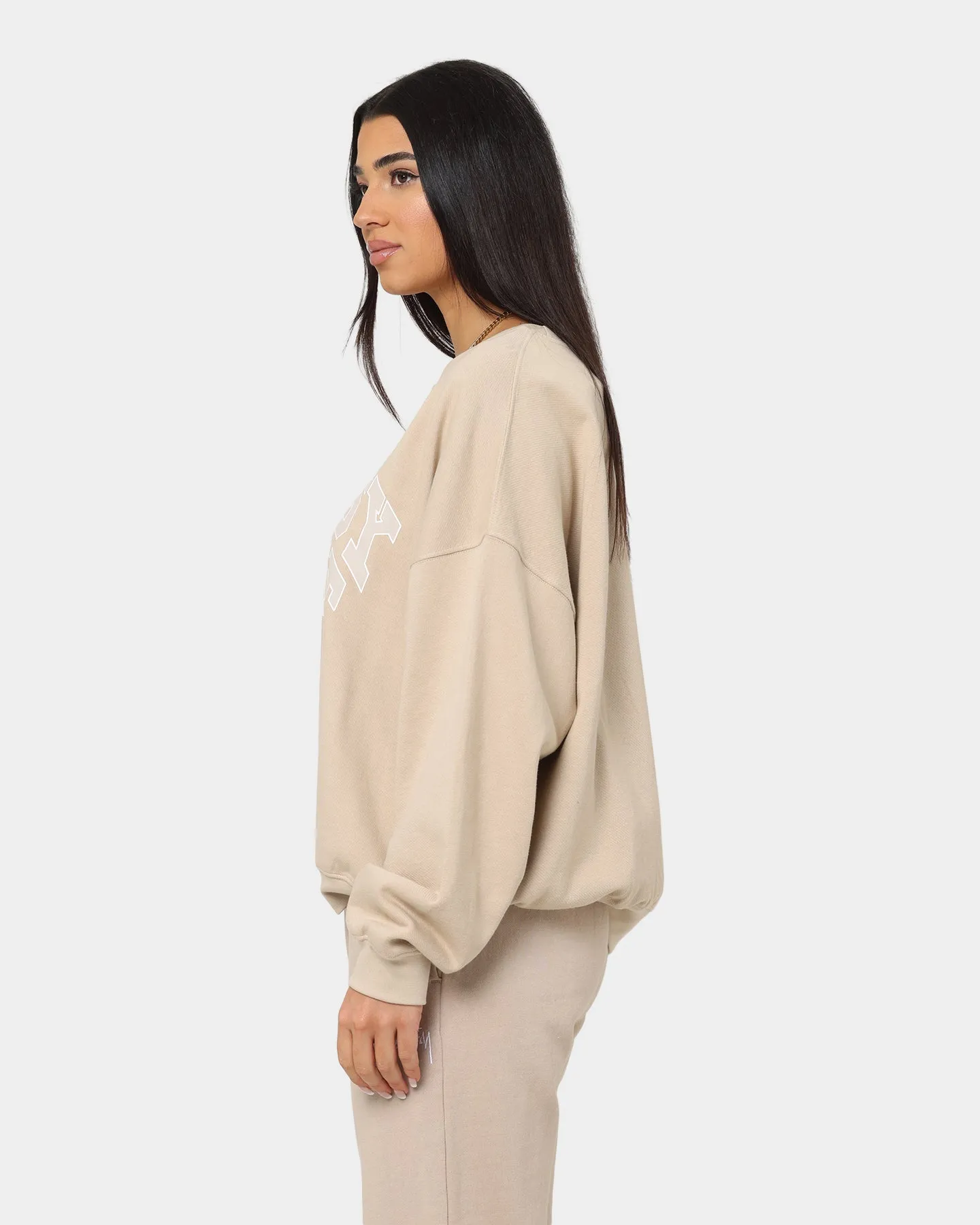 Stussy Women's Sport Oversized Crewneck Smoke