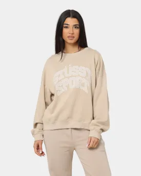 Stussy Women's Sport Oversized Crewneck Smoke