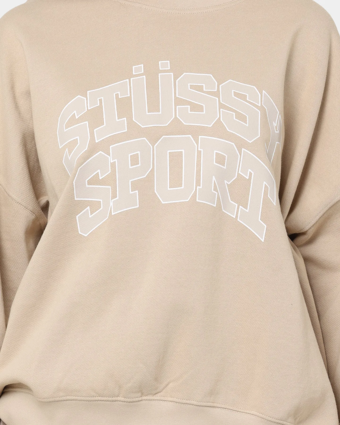 Stussy Women's Sport Oversized Crewneck Smoke