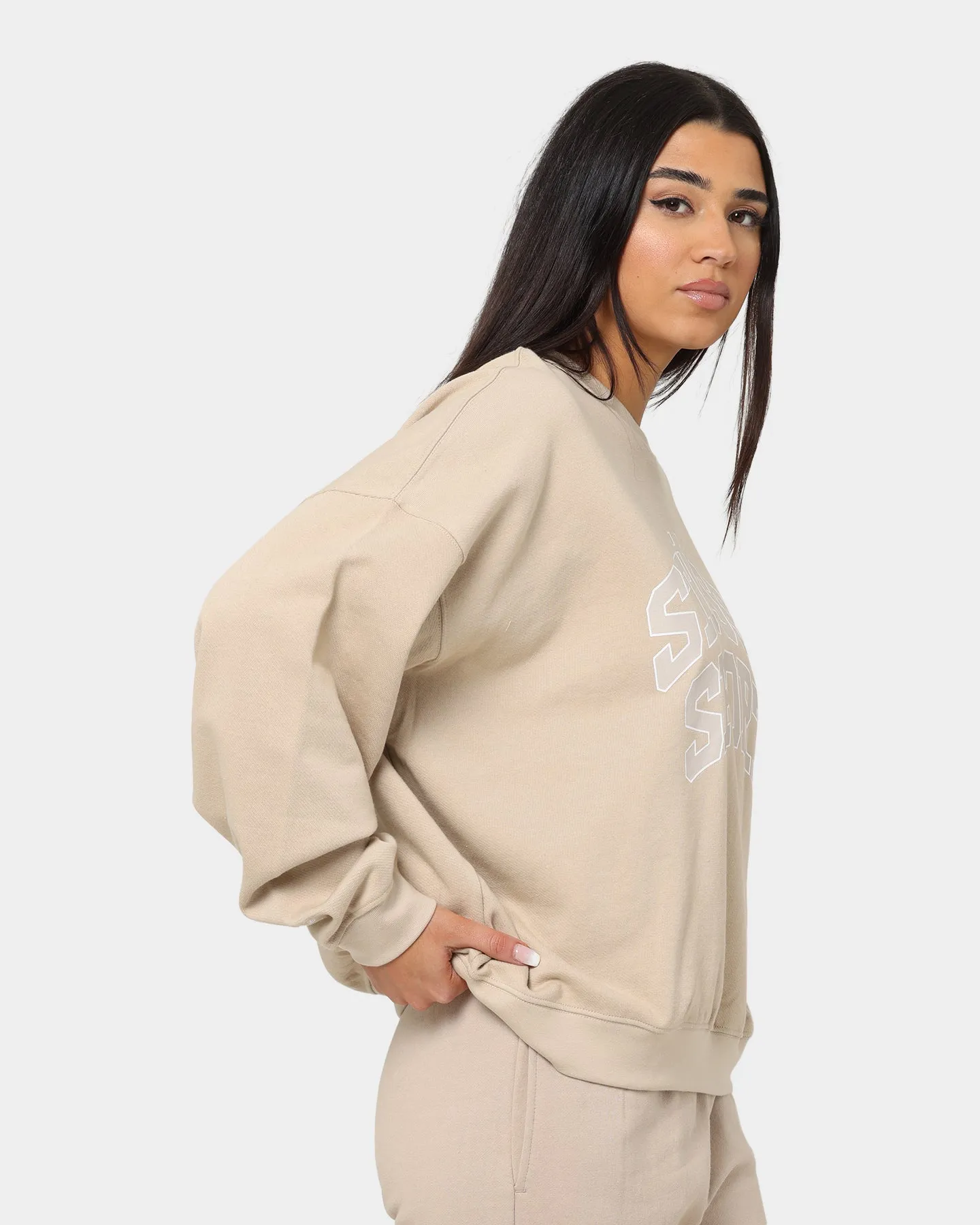 Stussy Women's Sport Oversized Crewneck Smoke