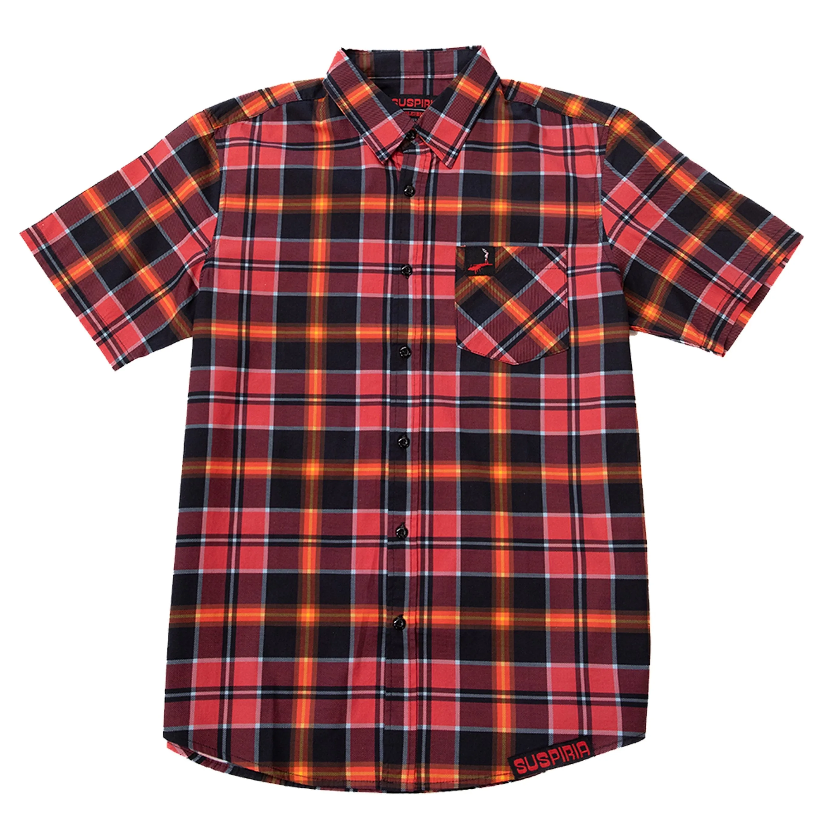 Suspiria Plaid Short Sleeve Button-Up Shirt