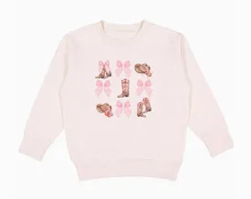 Sweet Wink - Coquette Cowgirl Sweatshirt - Natural