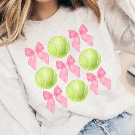 Tennis And Bows Collage Sweatshirt