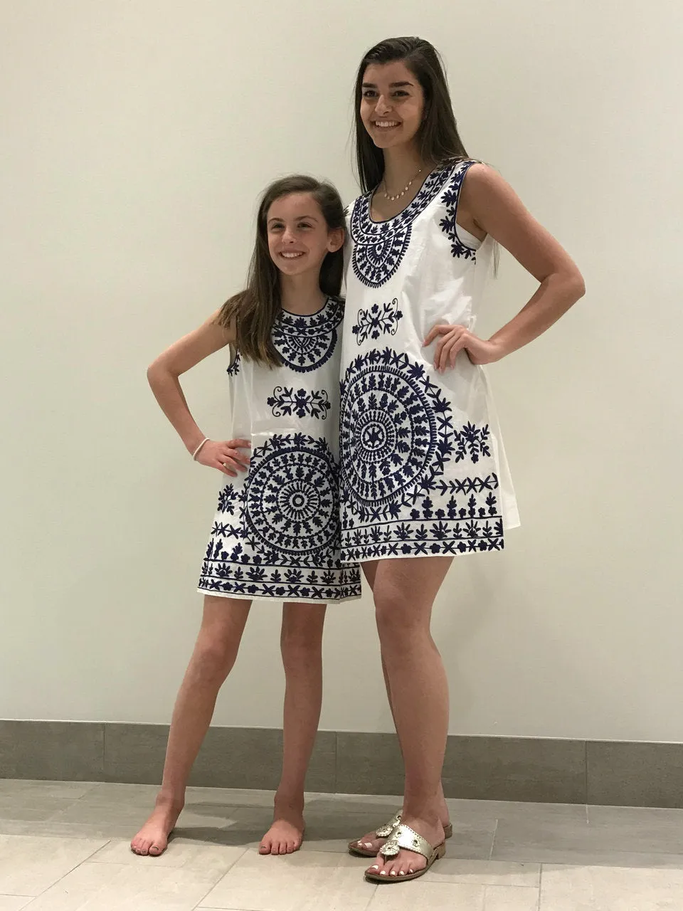 The Celia Embroidered Shift Dress for Girls