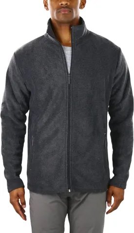 ToBeInStyle Men's Zip Up Long Sleeve High Collar Polar Fleece Jacket