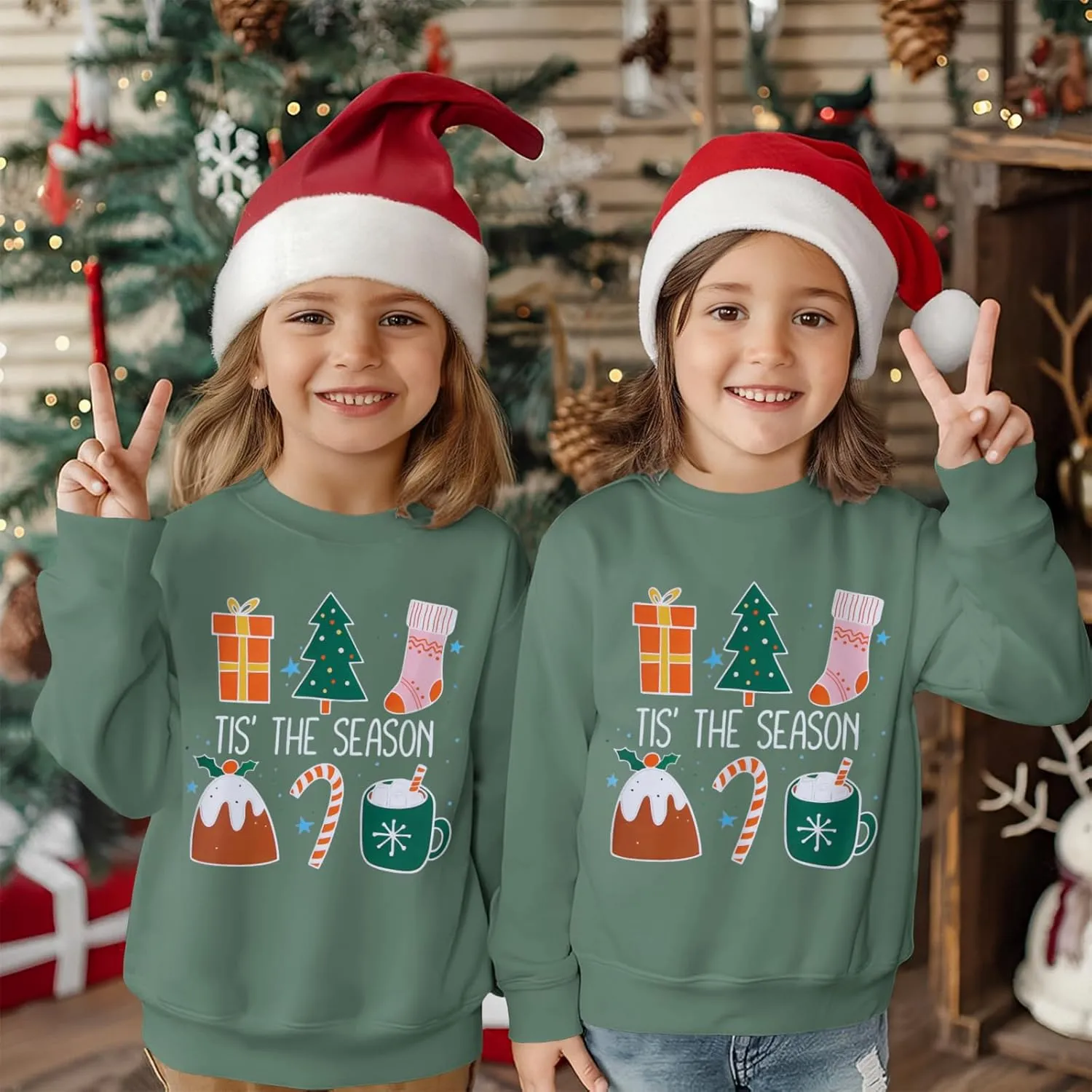 Toddler Baby Christmas Sweatshirt Kid Boy Girl Funny Its The Season Xmas Pullover Holiday Crewneck Long Sleeve Shirt