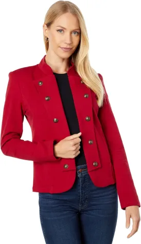 Tommy Hilfiger Women's Casual Blazers Open Front Long Sleeve Band JacketChili Pepper,Small