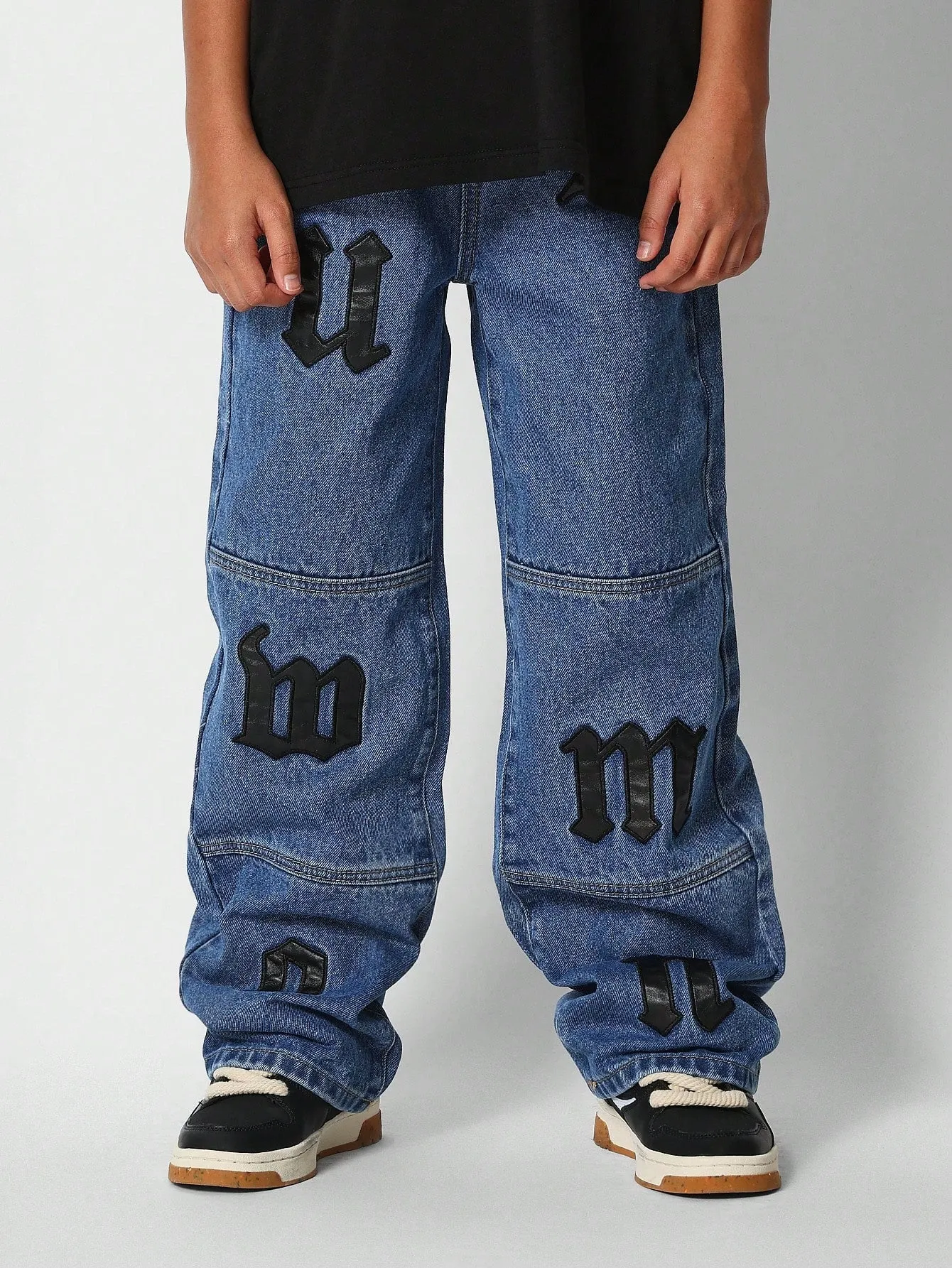 Tween Girls Jean With Letter Embroidery