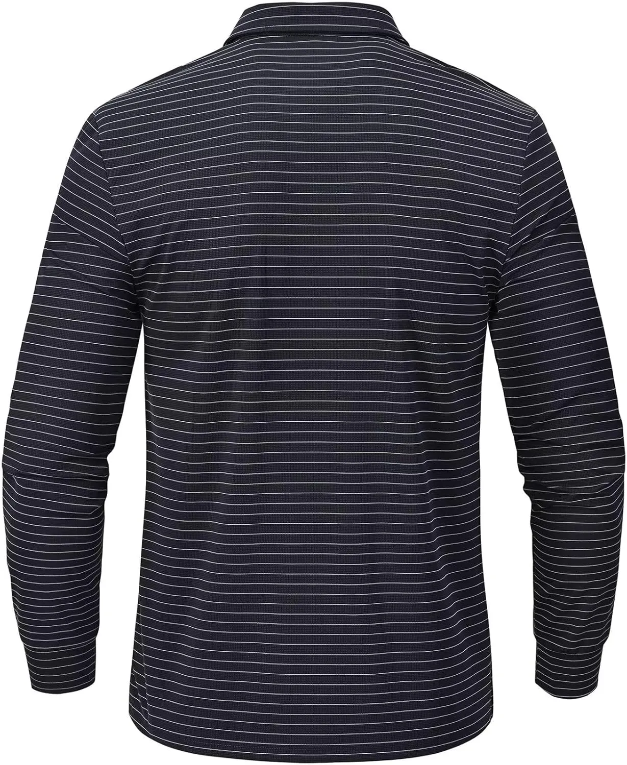 Tyhengta Men's Striped Shirt Long Sleeve Golf Polo Shirts