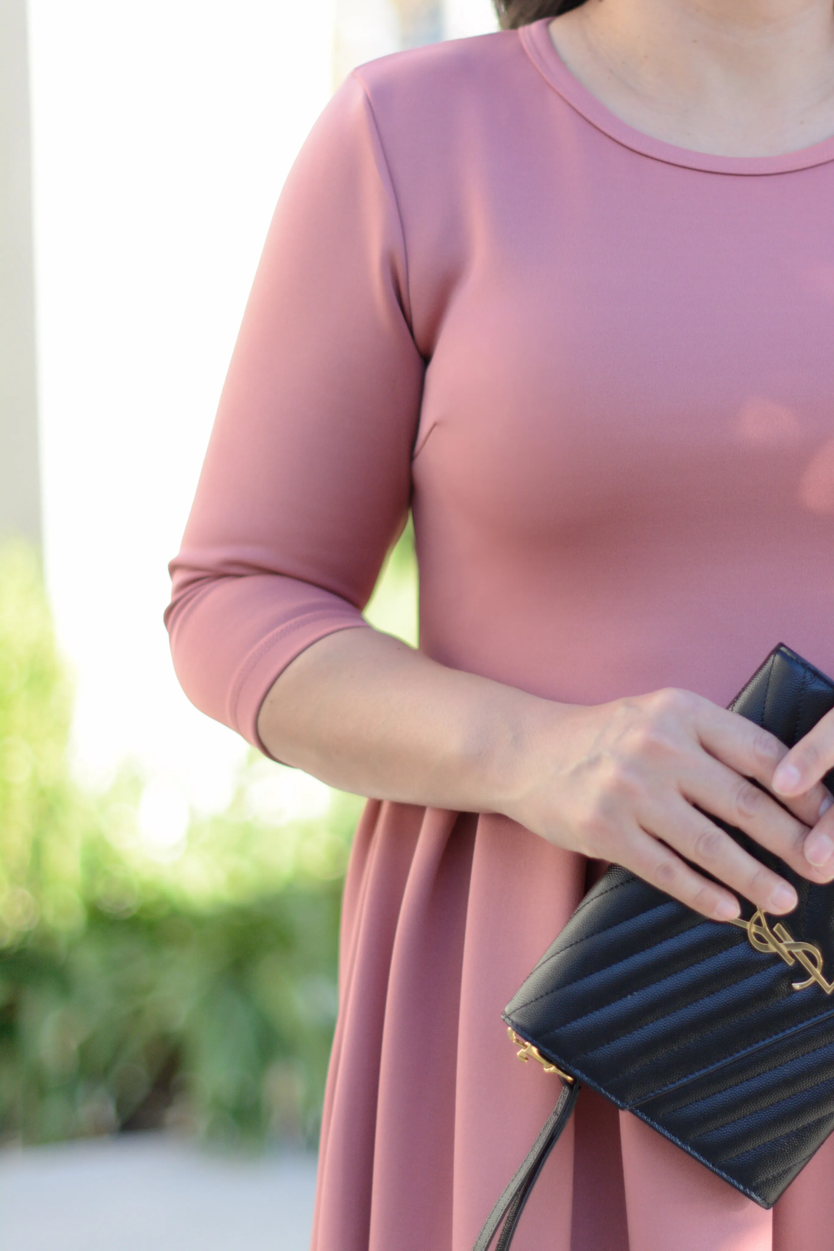 Venice Rose Pleated Midi Dress