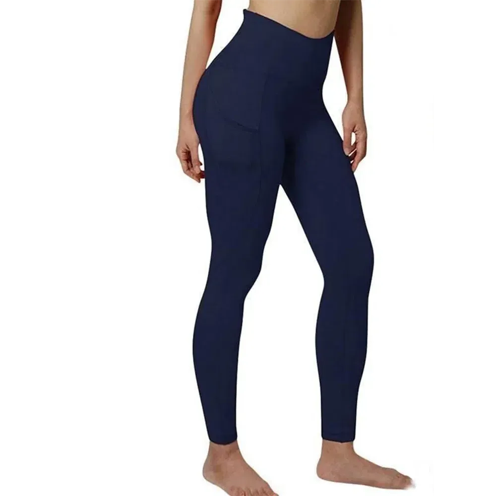 Women Seamless High Waist Yoga Pants with Pockets for Gym