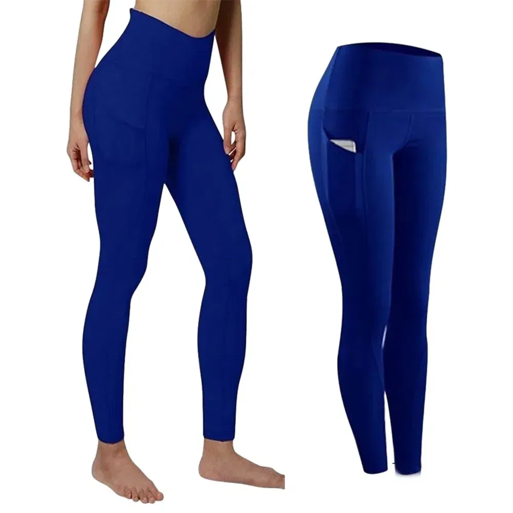 Women Seamless High Waist Yoga Pants with Pockets for Gym
