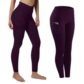 Women Seamless High Waist Yoga Pants with Pockets for Gym