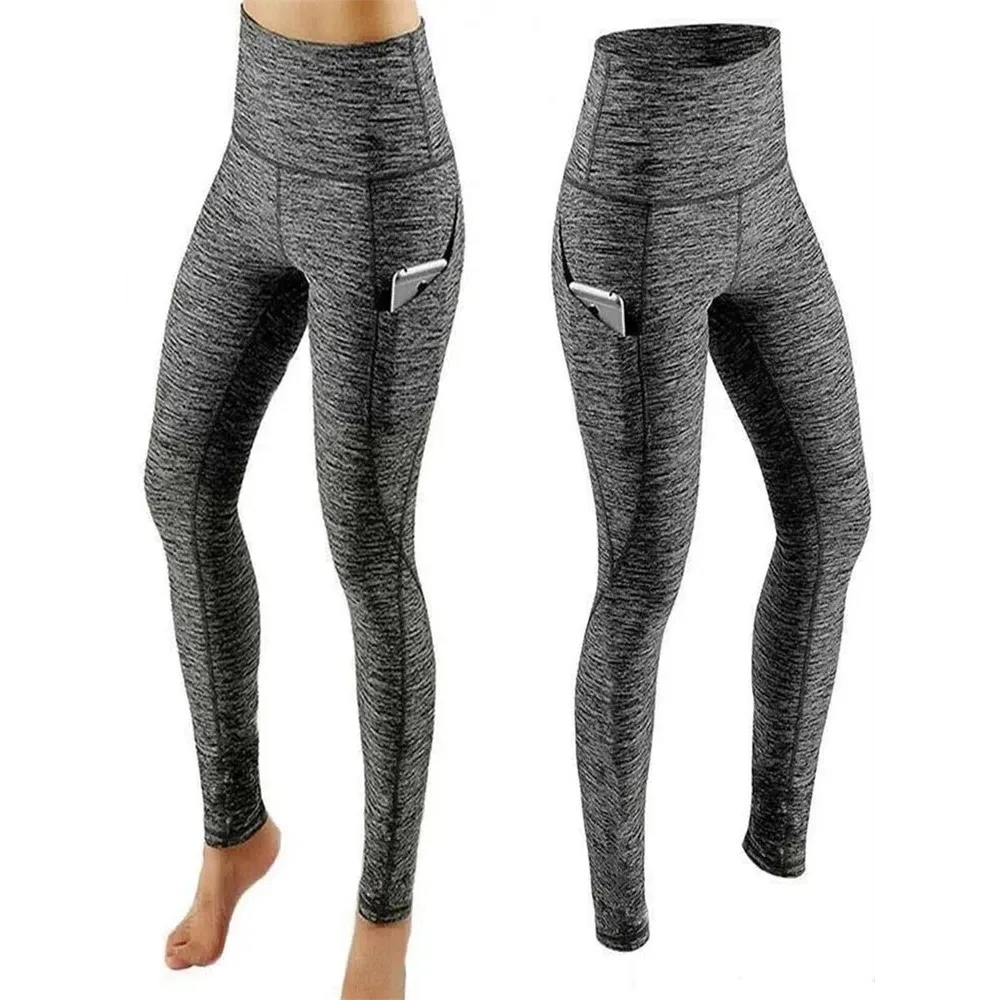 Women Seamless High Waist Yoga Pants with Pockets for Gym