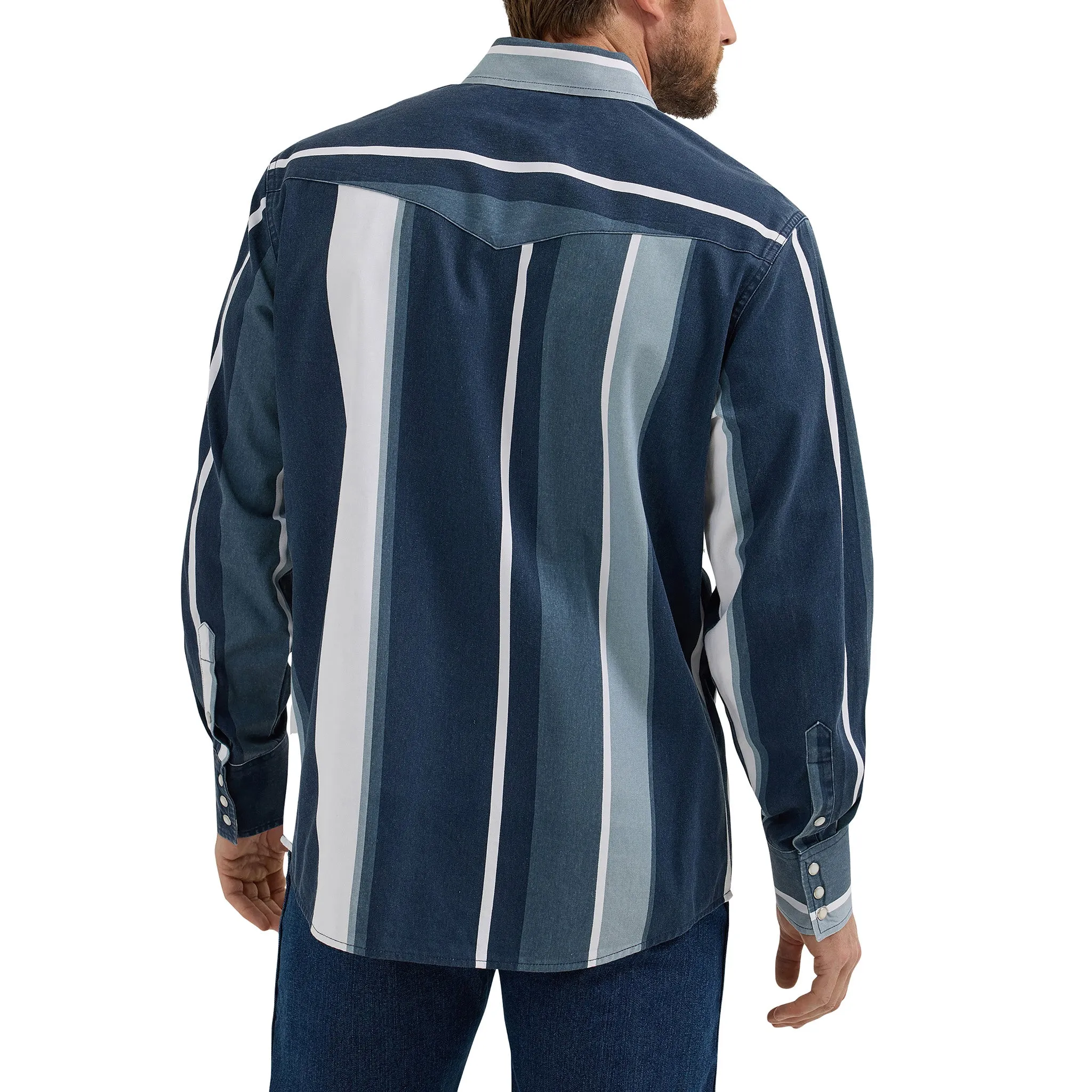Wrangler Men's Vintage Inspired Brushpopper Pearl Snap Shirt