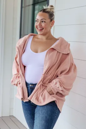 Zipped and Cinched Zip Up Jacket